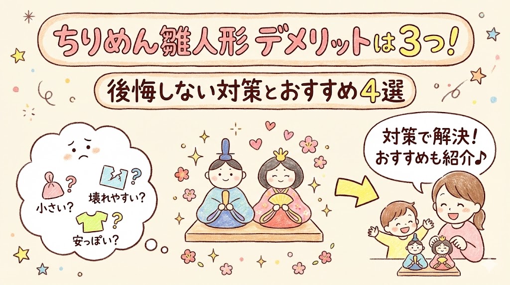 ちりめん雛人形 デメリットは3つ！後悔しない対策とおすすめ4選
