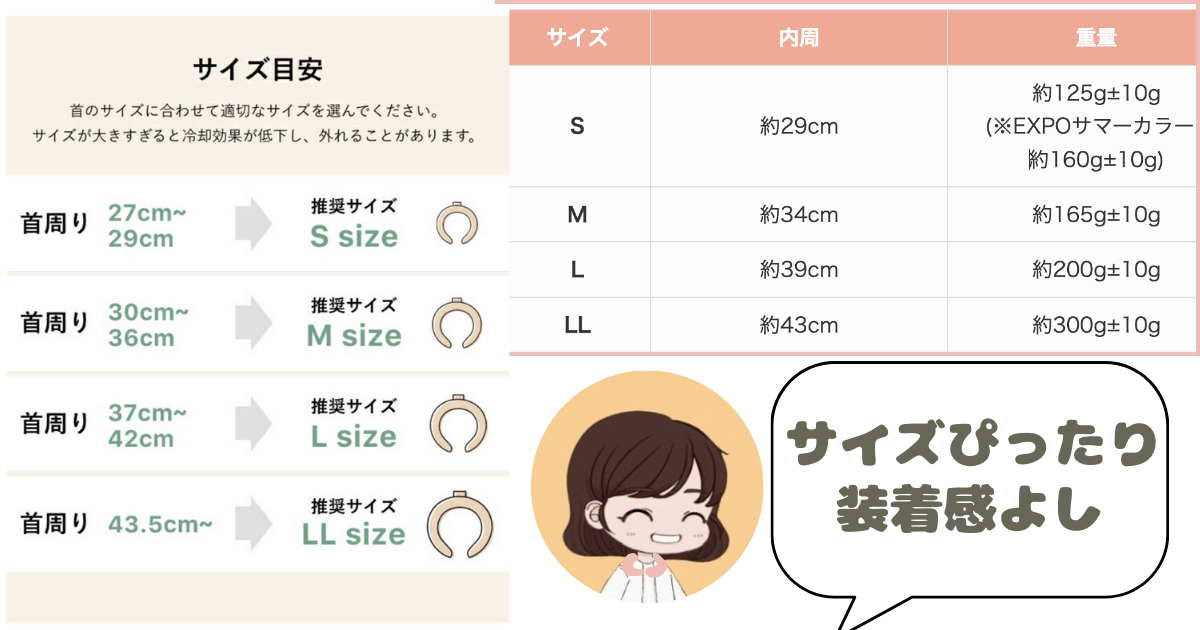 SUOアイスリング18℃良い口コミ・サイズがぴったり