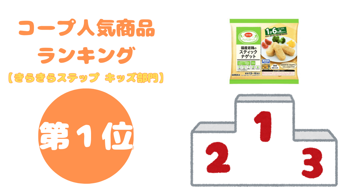 コープ人気商品ランキング:きらきらステップ キッズ部門1位