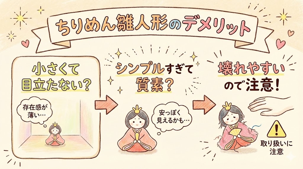 ちりめん雛人形のデメリット3選
